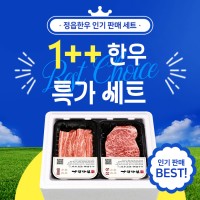 [특가, 무료배송]1++등급,갈비살+등심800g